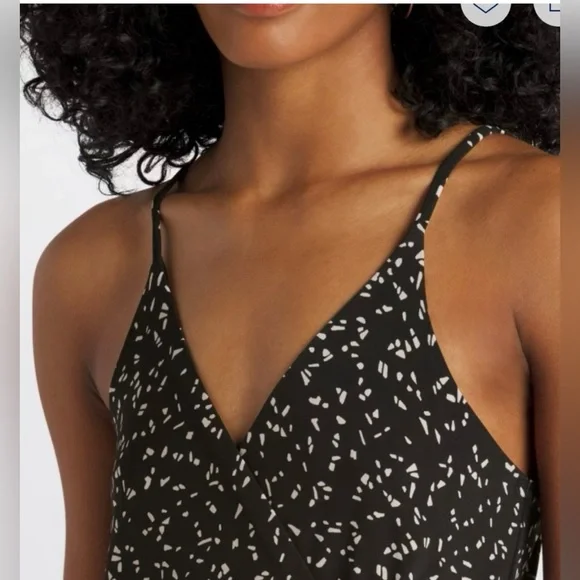 KAILEIGH Flattering Black & White Patterned Jumpsuit W/off-white Fleck Pattern - Picture 8 of 9